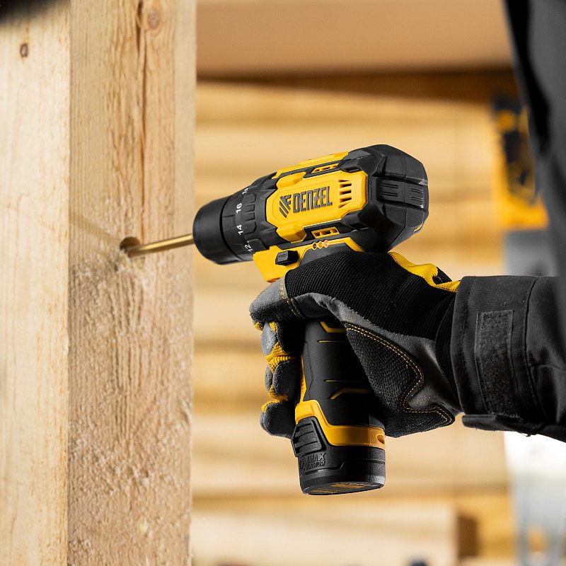 Дрель-шуруповерт аккумуляторная CDQ-12, Li-Ion, 12 В Denzel 26106