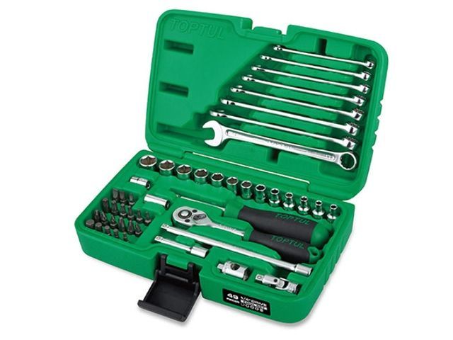 Набор инструментов 49 пр. 1/4'' 12-гр. Toptul GCAI4902