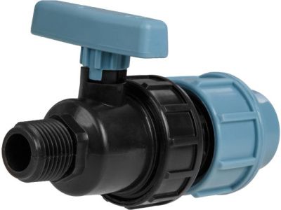 Кран шар. ПЭ 20 х 1/2" нар., AV Engineering AVE1332012M