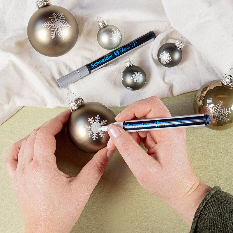 Маркер перманентный на нитрокраске "Schneider Maxx 271", красный