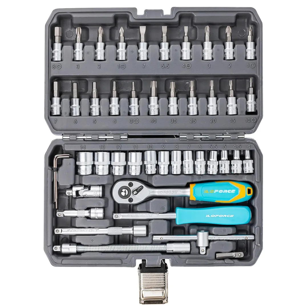 Набор инструментов 46 пр. 1/4" 6-гр ILOforce IF-2462-5