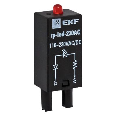 Модуль светодиодный 230 VAC для промежуточных реле RP EKF AVERES rp-led-230AC