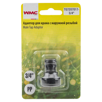 Адаптер-переходник 3/4'' наружная резьба/штуцер для б/с WMC TOOLS WMC-TG7207017-3/4"