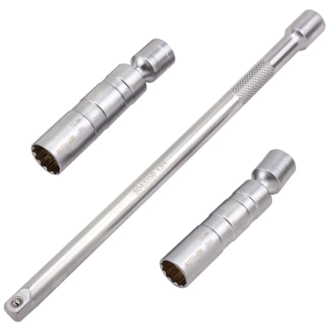 Набор торцевых головок для свечей зажигания 14, 16 мм 3/8'' 12-гр RockForce RF-H304S