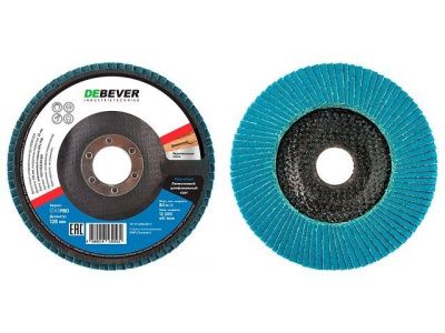 Круг лепестковый 125х22мм Р60 конич. КЛТ DEBEVER FDC125ZA60 80F