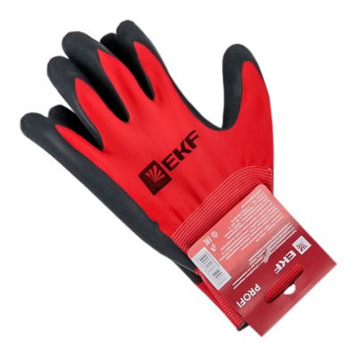 Перчатки рабочие PROFI с рельефным латексным покрытием (15 класс, 10 разм) EKF Expert pe15nl-10-proxima