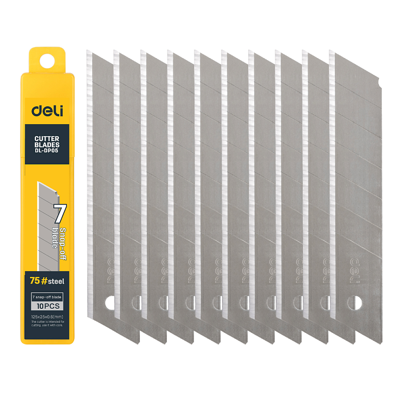 Лезвие для ножа Deli "EDL-DP05", 25 мм, 10 шт.