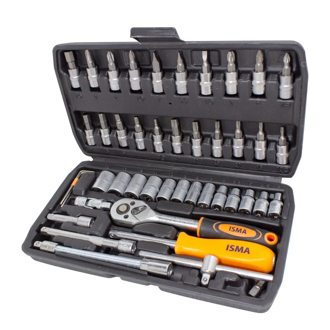 Набор инструментов 46 пр. 1/4'' 6-гр. ISMA ISMA-2462-5
