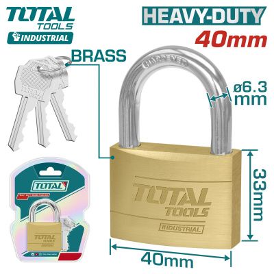 Замок навесной латунный 40мм TOTAL TLK32402