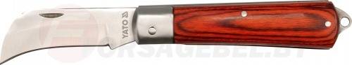Нож складной с дер. ручкой 190 мм HRC42-48 Yato YT-7601
