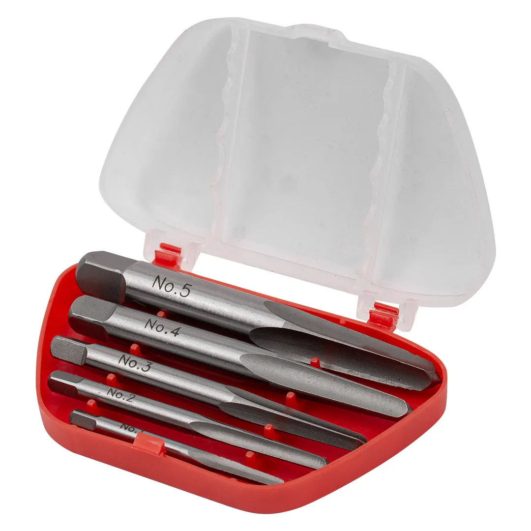 Набор экстракторов резьбы 6 пр М3-М25, Ø:3-6, 6-8, 8-11, 11-14, 14-18, 18-22 мм RockForce RF-63005C