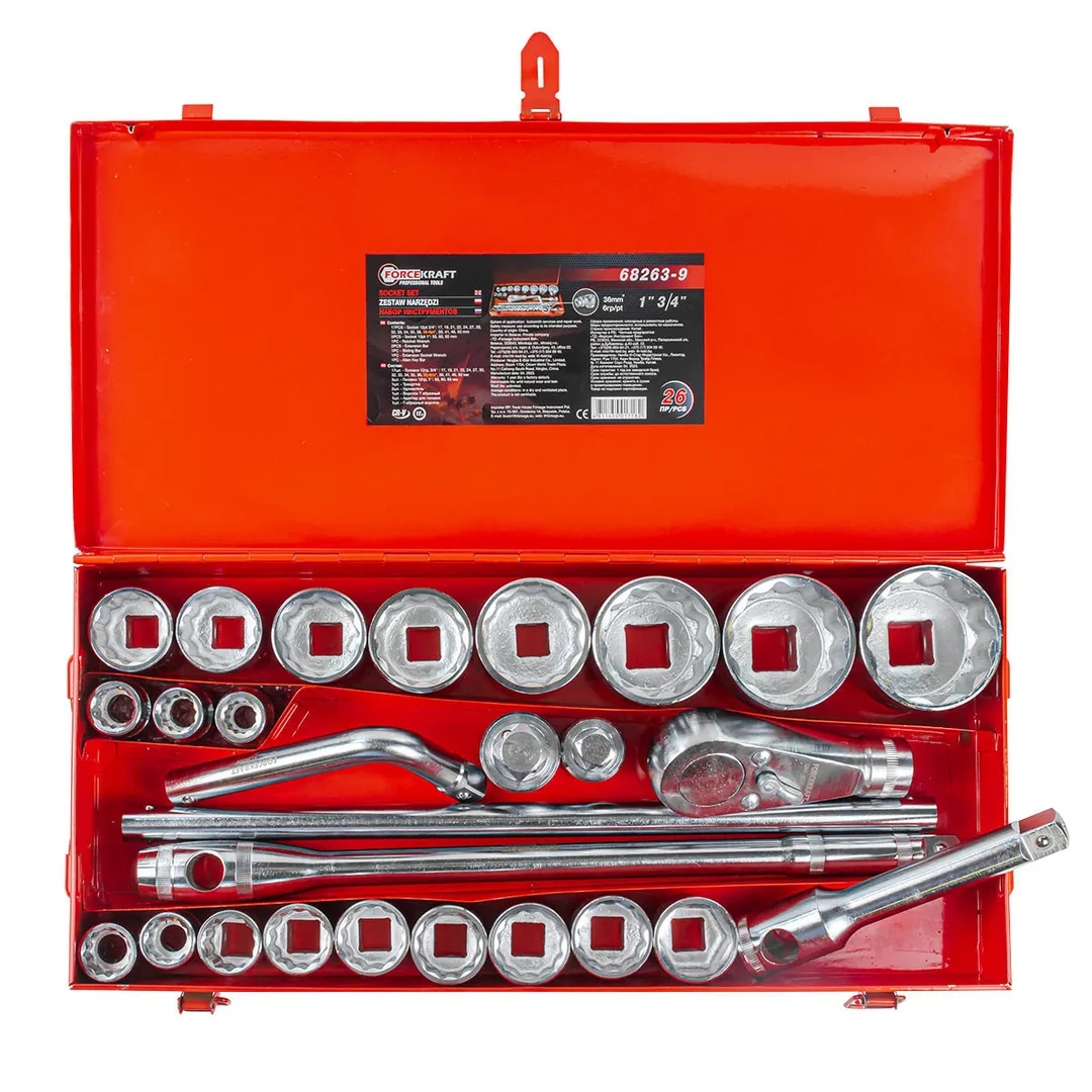 Набор инструментов 26 пр. 3/4", 12-гр. ForceKraft FK-68263-9