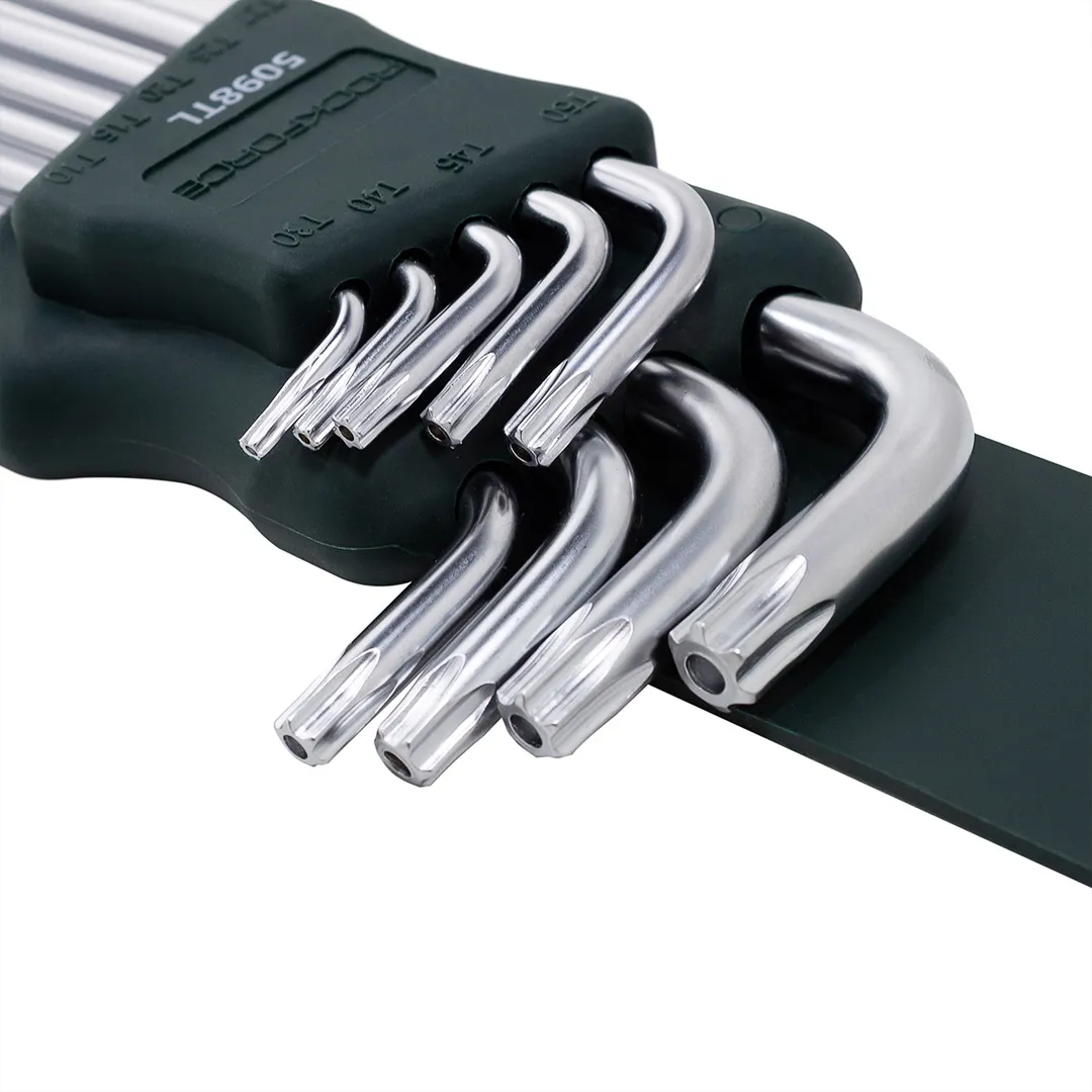 Набор шестигранных экстра длинных ключей с шаром 10 пр. RockForce RF-5102XLВ