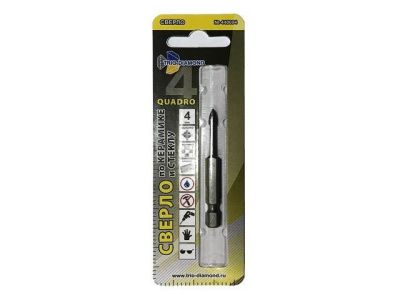 Сверло по кафелю/стеклу 4 мм QUADRO Trio-Diamond 440004