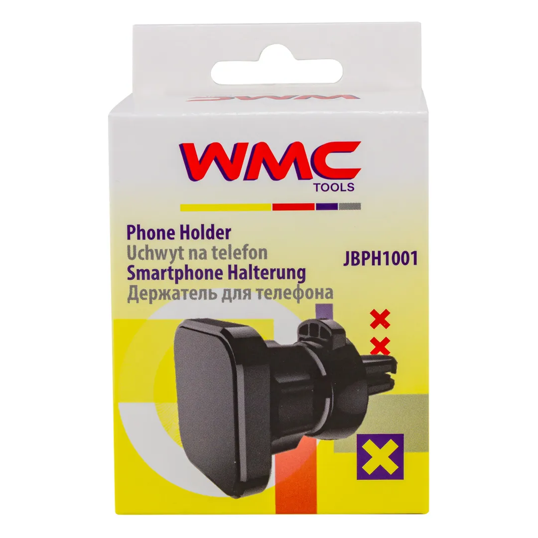 Держатель телефона а/м универсальный магнитный, пластик/поликарбонат, крепление на вентиляционное отверстие WMC TOOLS WMC-JBPH1001