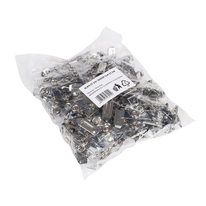 Клипсы для бейджа на ремешке Argo "CT210", прозрачный