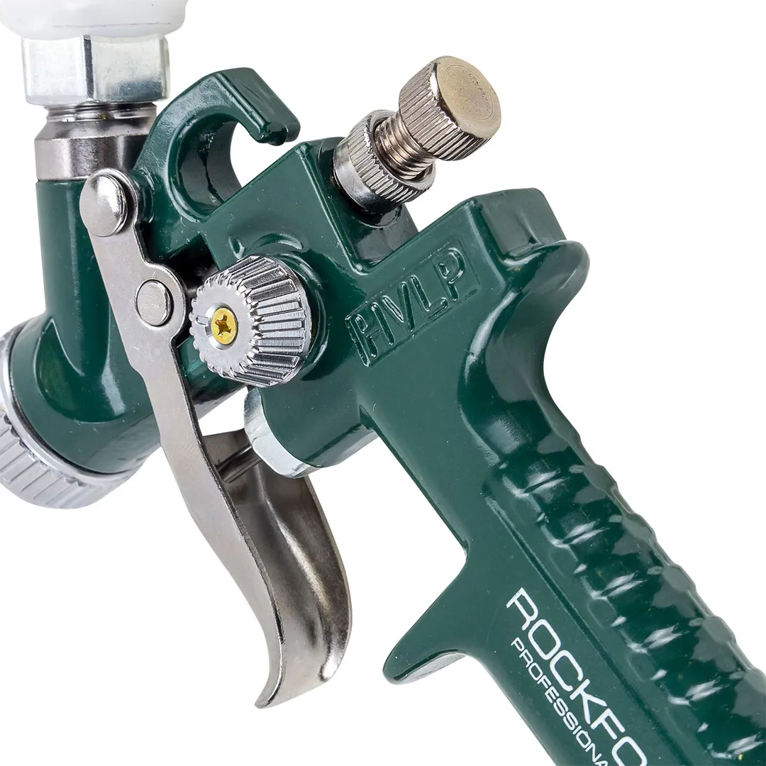 Краскораспылитель с верхним пластиковым бачком бачок 125 мл, сопло 1.0 мм RockForce RF-H-2000-2V