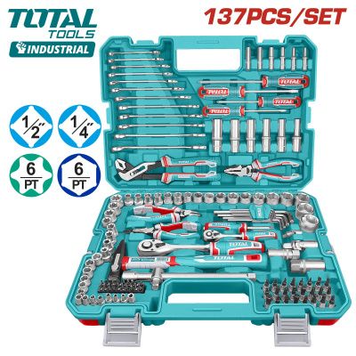 Набор инструментов 137 пр 1/4"&1/2" 6-гр TOTAL THKTHP21376