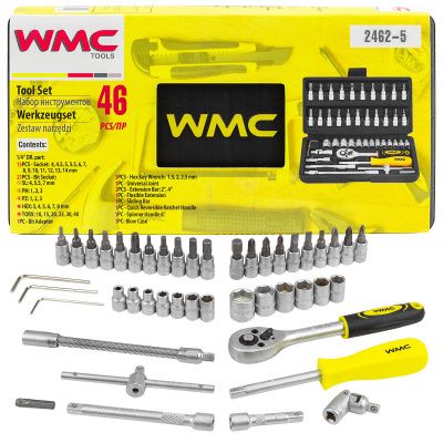 Набор инструментов 46 пр. 1/4'', 6-гр., 4-14 мм WMC TOOLS WMC-2462-5