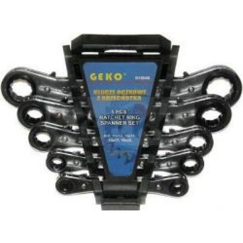 Набор накидных трещоточных ключей 6-22 мм. 5 пр. Geko G10046