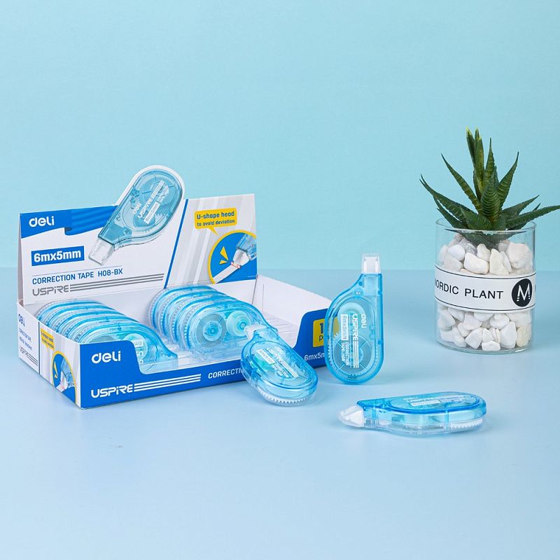 Корректор роллер "Uspire", 6х5 м/мм, голубой