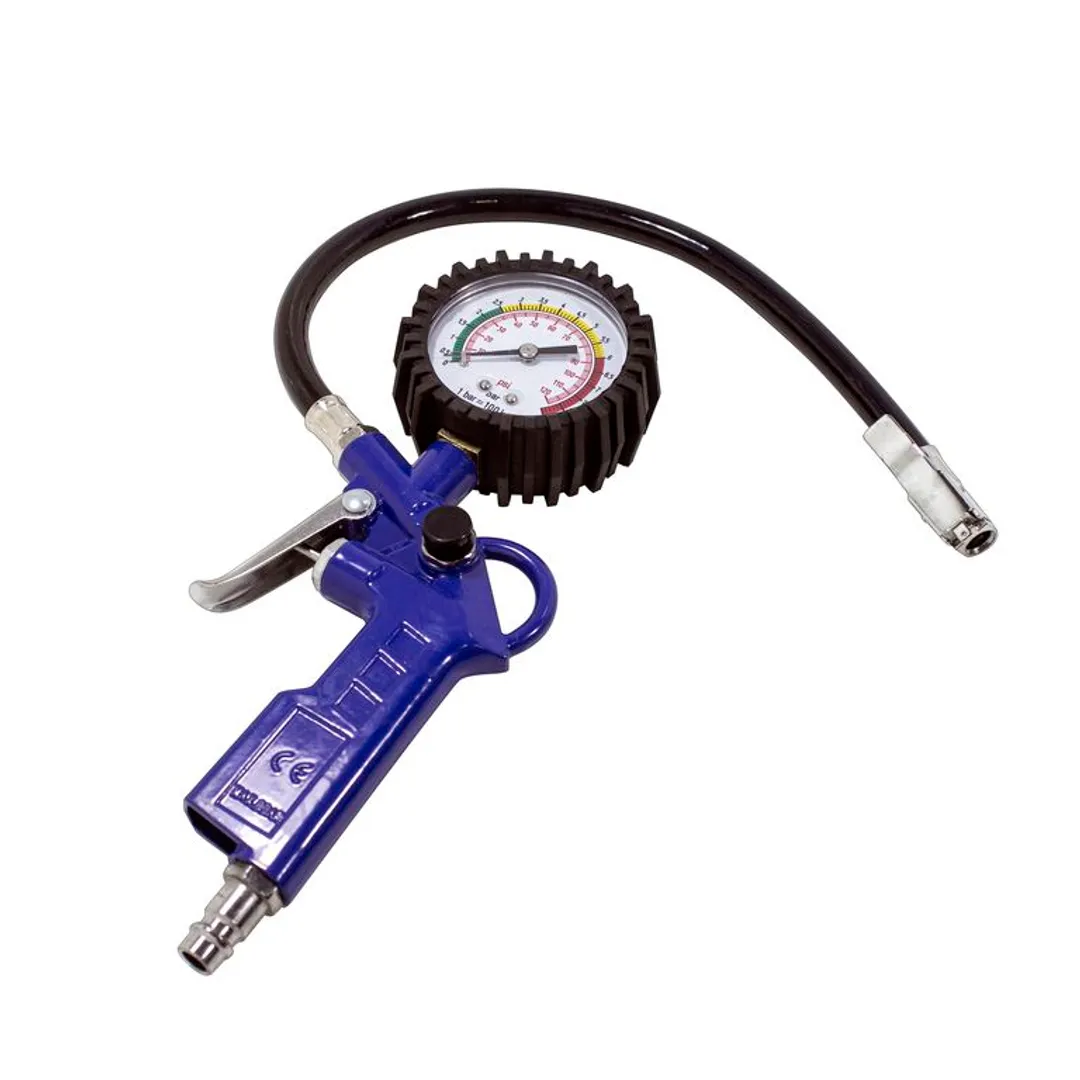 Пистолет для подкачки шин с аналоговым манометром и шлангом, 0-8.5 Bar ForceKraft FK-STG-26