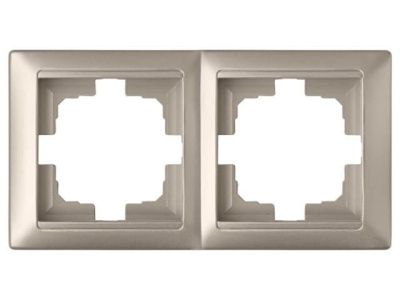 Рамка 2-местная шампань, Стиль, Bylectrica ЮЛИГ.735212.215шамп