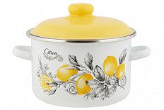 Кастрюля эмал цил CITRON 2,0л ТМ Appetite Стальэмаль 6RD161M_3
