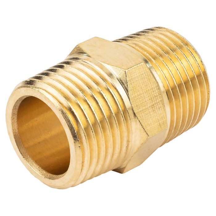 Соединитель резьбовой, наруж. резьба 1/4"х1/4", в блистере RockForce RF-MM04/04