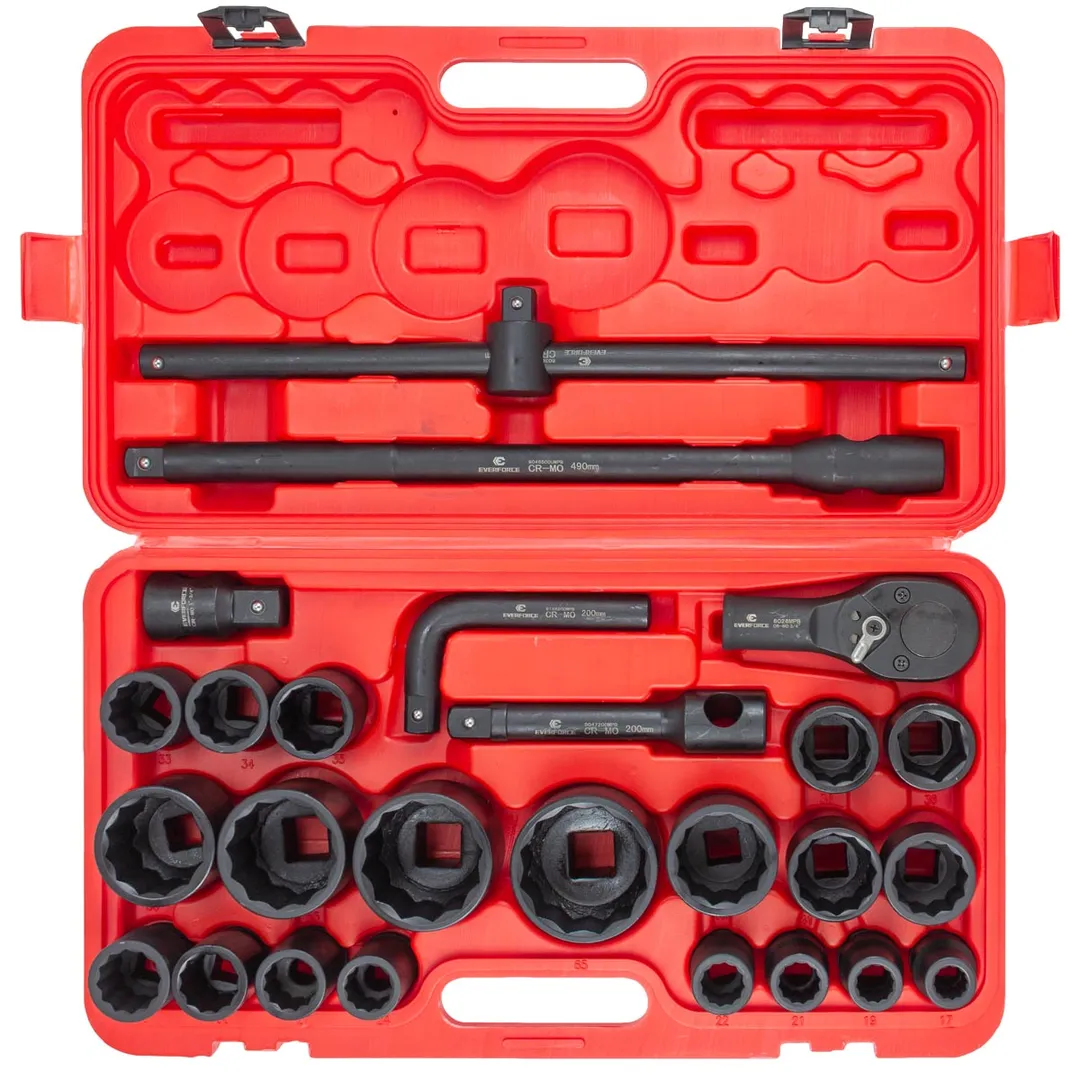 Набор инструментов ударных 26 пр. 3/4'', 12-гр. EVERFORCE EF-68262-9MPB