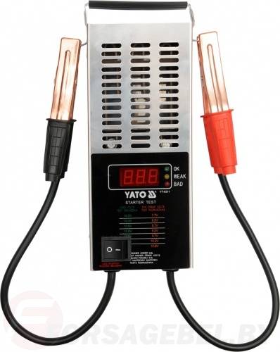 Тестер аккумуляторов цифровой 12V, CCA150-1400A LED Yato YT-8311