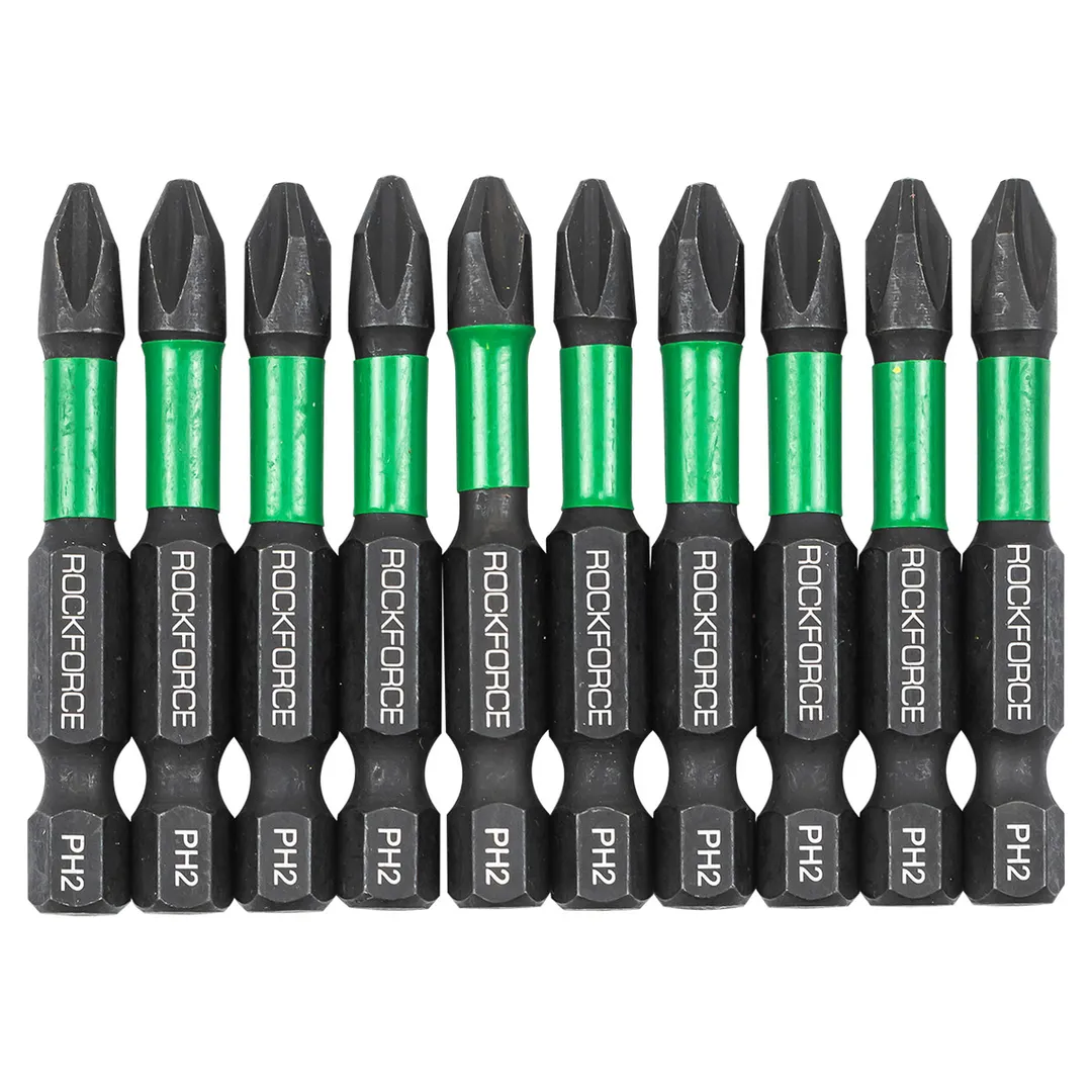 Набор торсионных бит PH2 1/4" 10 пр. 50 мм RockForce RF-41639