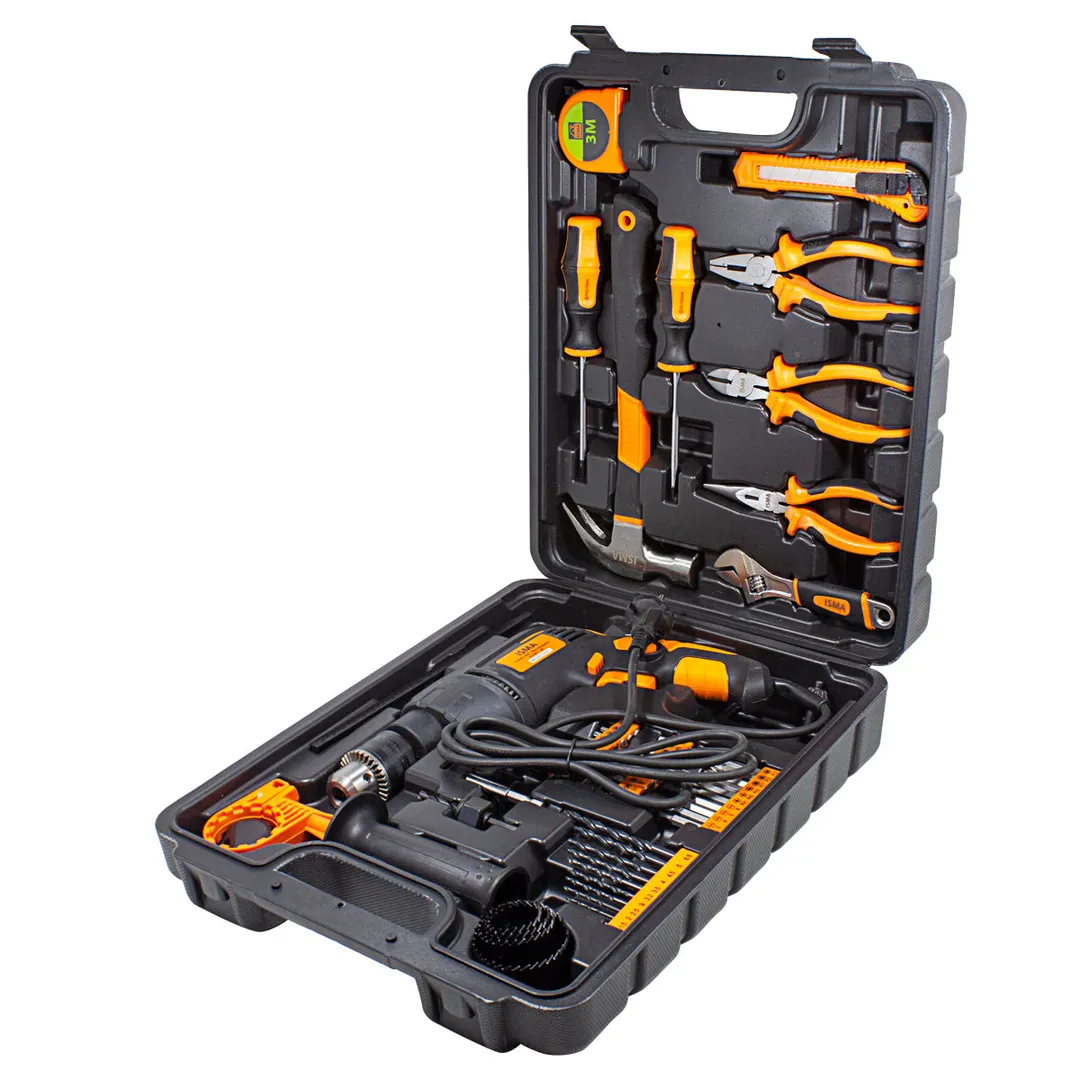 Набор инструментов с дрелью электрической, 59 пр., 220V, 750W, 0-2900 об/мин ISMA ISMA-1059