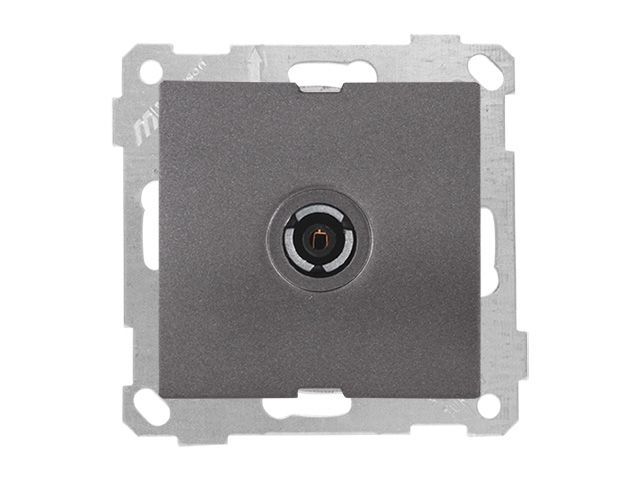 Розетка телевиз. 1-ая, скрытая, без рамки, с/з, 11dB, переходная, дымчатая, DARIA, Mutlusan 21001700195