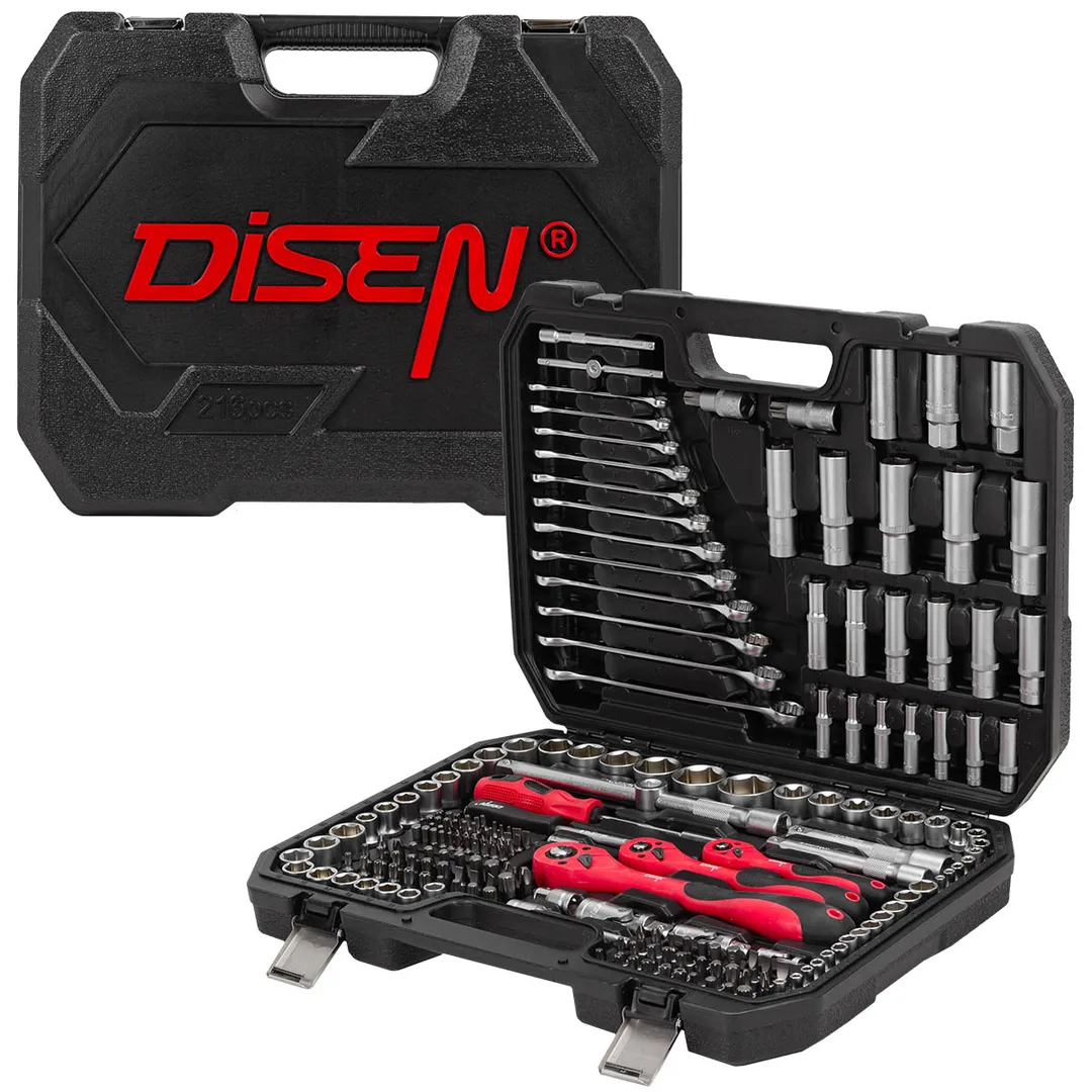 Набор инструментов 216 пр. 6-гр 1/4"&3/8"&1/2" DISEN DS38841