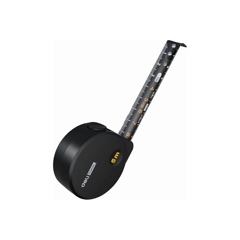 Рулетка Deli HS EHT8519, 5 м х 19 мм, Soft Touch, черный