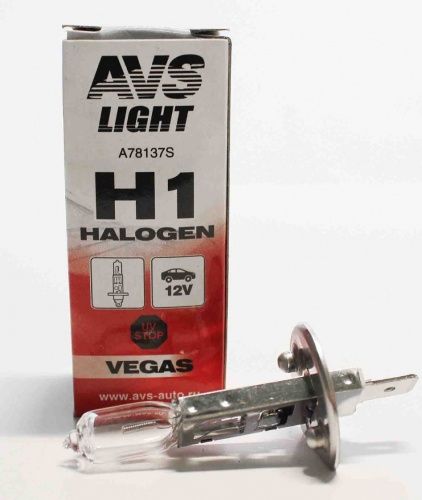 Лампа галогенная Vegas H1.12V.55W (1 шт.) AVS A78137S