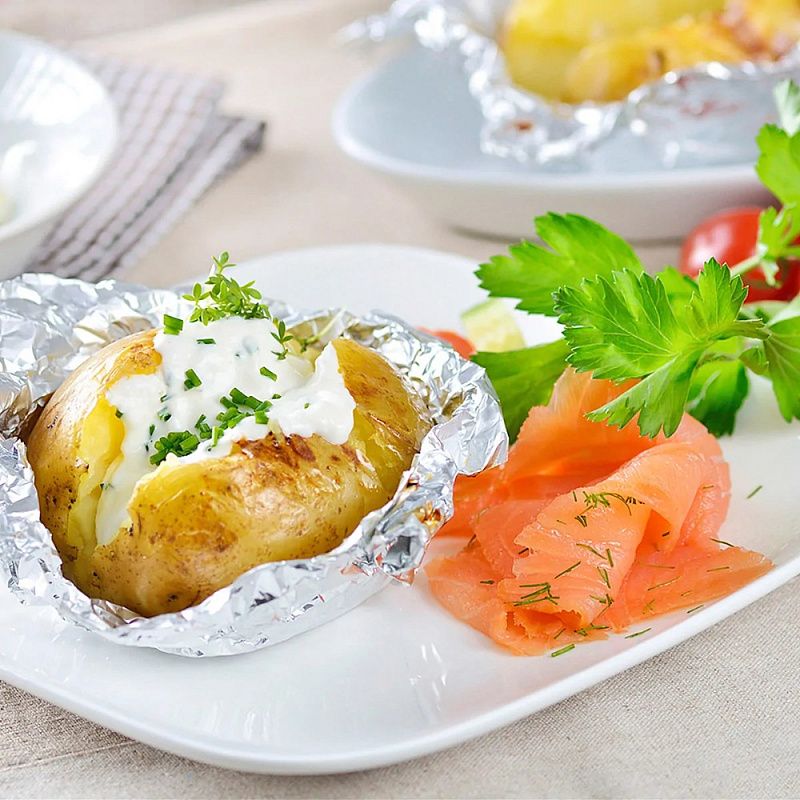 Фольга алюминиевая пищевая, стандарт, 29х100 см/м, 8 мкн