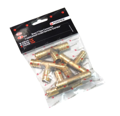 Разветвитель Т-образный, "елочка" 10 мм, к-т 5 шт Forsage F-E102-6/3K