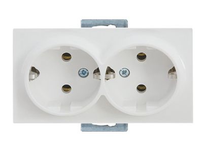 Розетка 2-ая, скрытая,с/з керамика, белая RITA Mutlusan 2200 200 0201