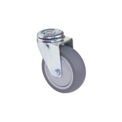 Колесо меб. d100 h130 под винт М12, серый AKS 127058