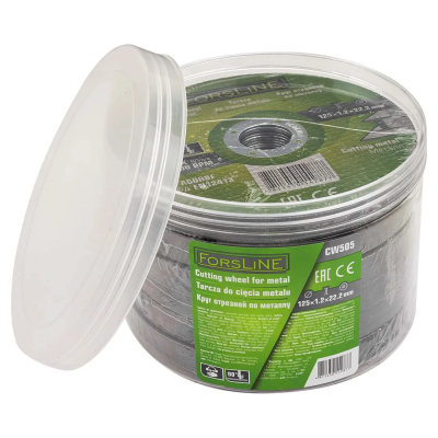 Круг отрезной по металлу 125х1.2х22.2 мм, 60 шт ForsLine FL-CW505[60 шт к-т]