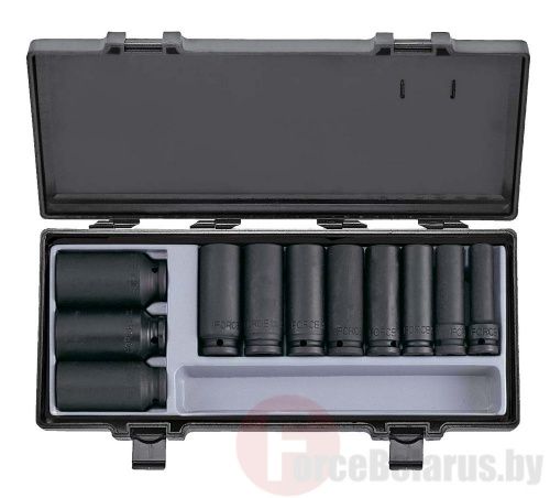 Набор глубоких ударных головок 6-гр. 12-32 мм 11 пр. 1/2'' Force 4119