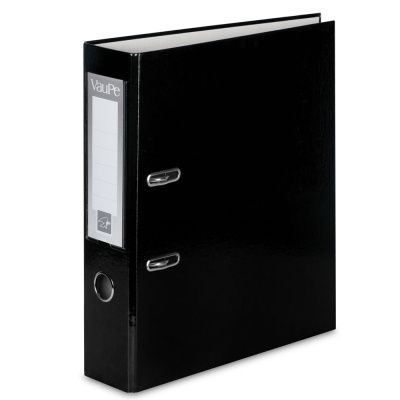 Папка-регистратор "VauPe", А4, 75 мм, ламинированный картон, черный
