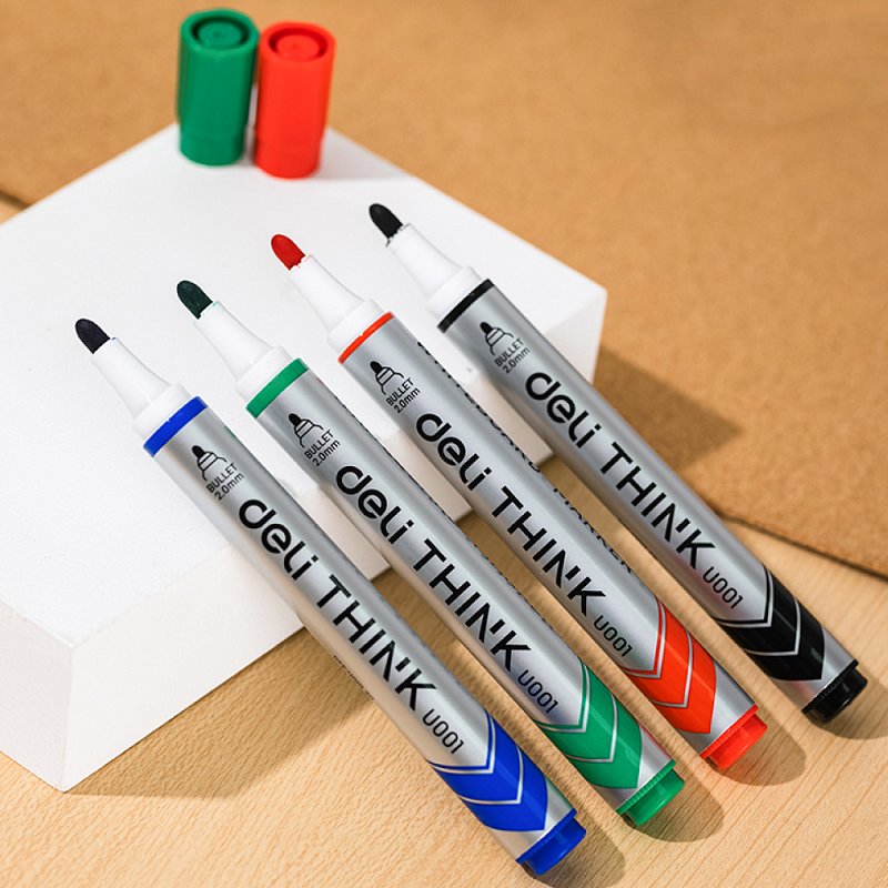 Набор маркеров для досок "Think", 4 шт, ассорти