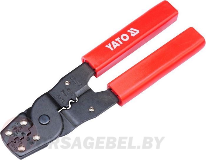 Пресс-клещи для обжима кабеля 0.08-2.0/28-14AWG; 0.3-6.0/22-10AWG Yato YT-2256