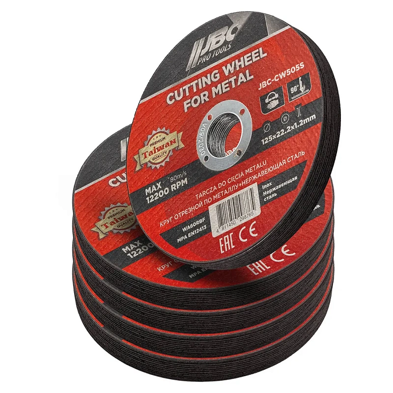 Круг отрезной по металлу и нержавеющей стали 125x1.2x22.2 мм 50 шт JBC JBC-CW505S[к-т 50 шт.]