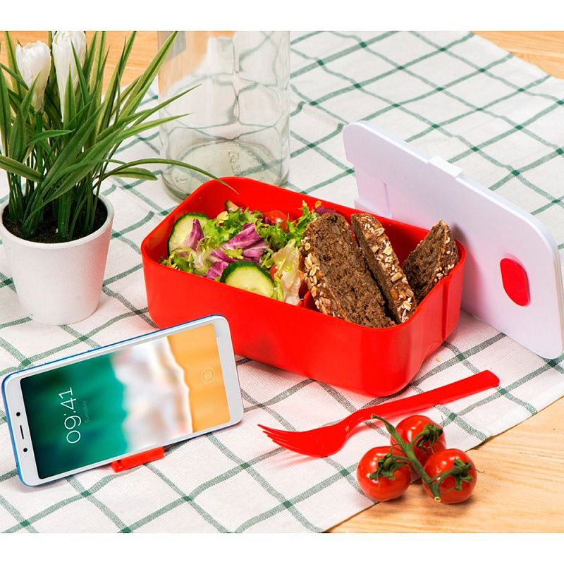 Контейнер для еды "Neo", пластик, синий, белый