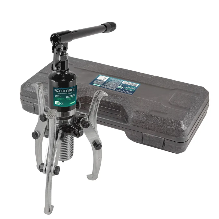 Съемник двух-трехлапый переставной гидравлический 10 т, Øзахвата 50-250 мм, глубина захвата 170 мм RockForce RF-6590610H