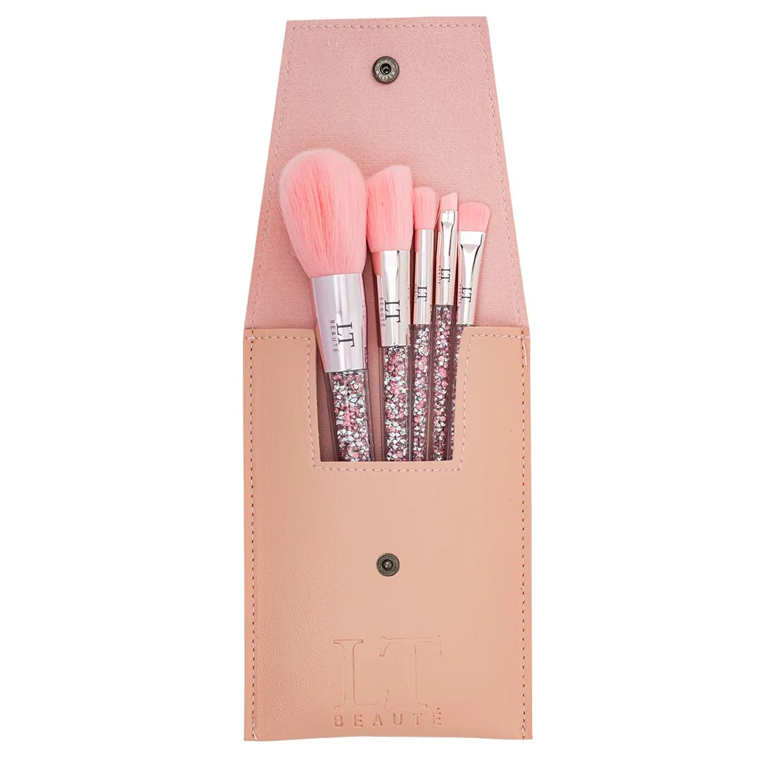 Кисти для макияжа, набор 5 пр. La and Te beaute LT-MBS3(бежевый)